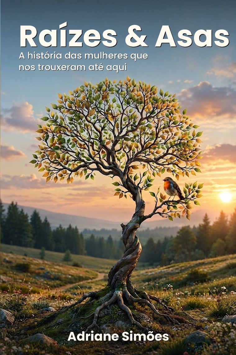 Capa de Raízes & Asas, de Adriane Simões